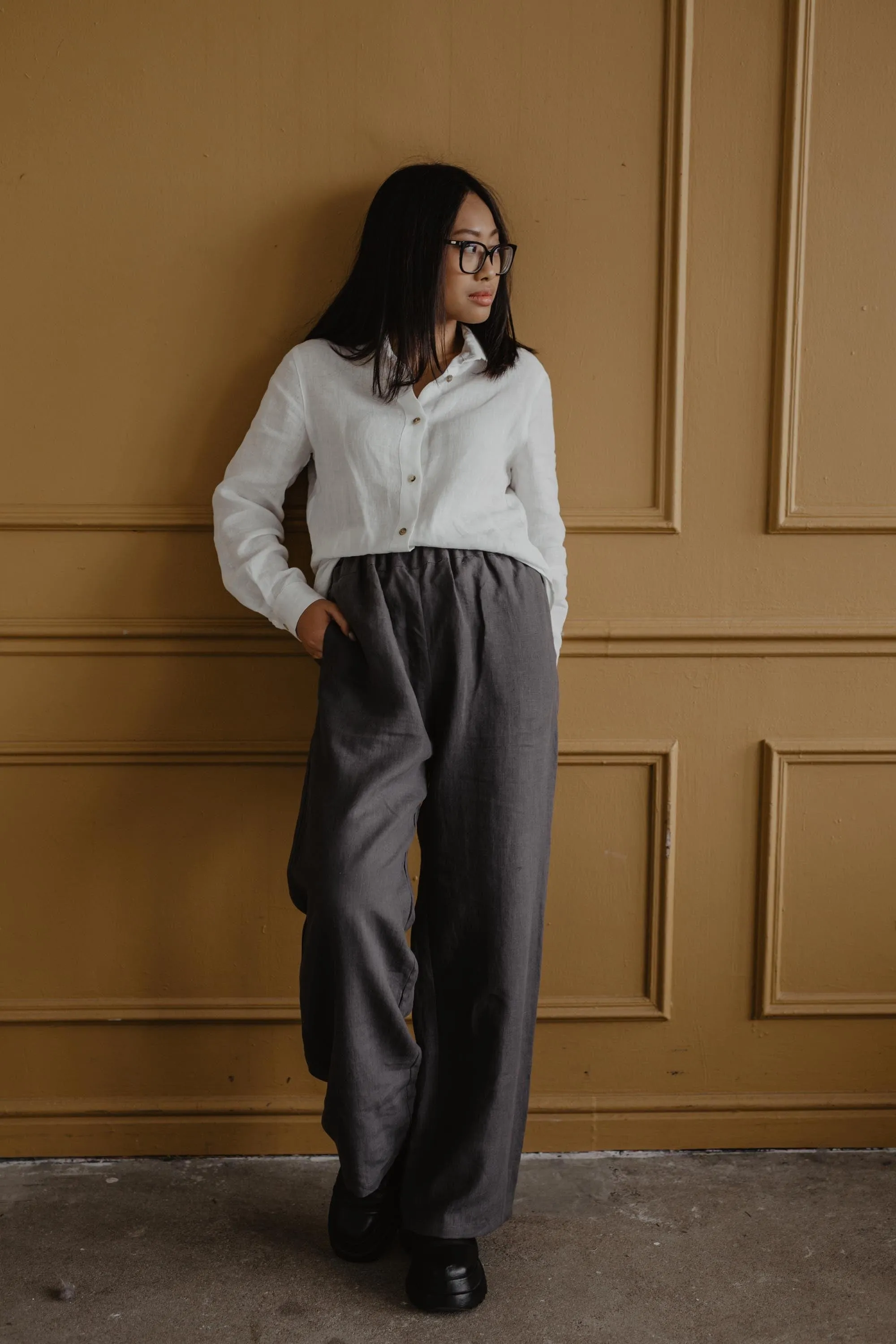 Oulu Super Long Linen Trousers | Multiple Colours