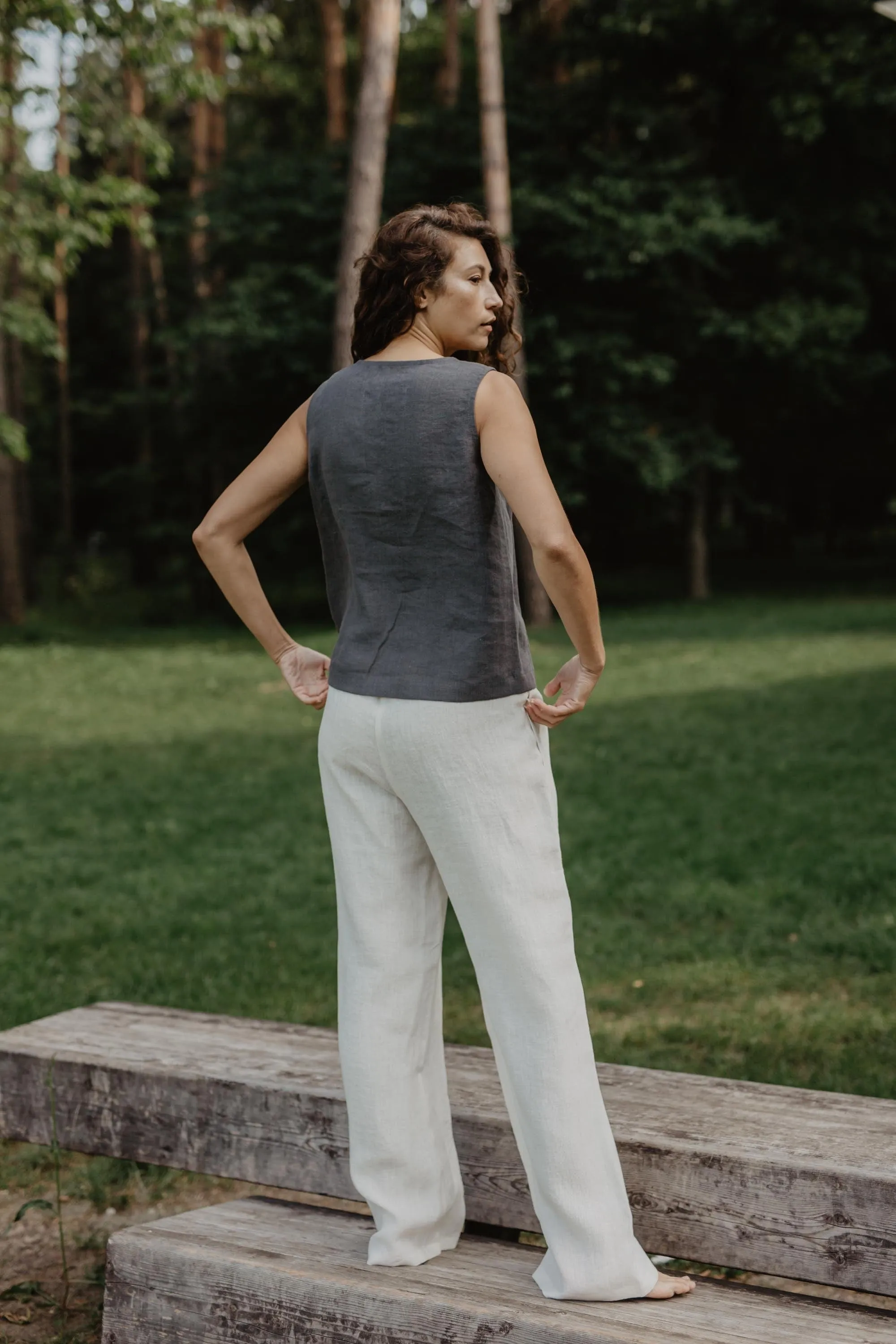 Oulu Super Long Linen Trousers | Multiple Colours