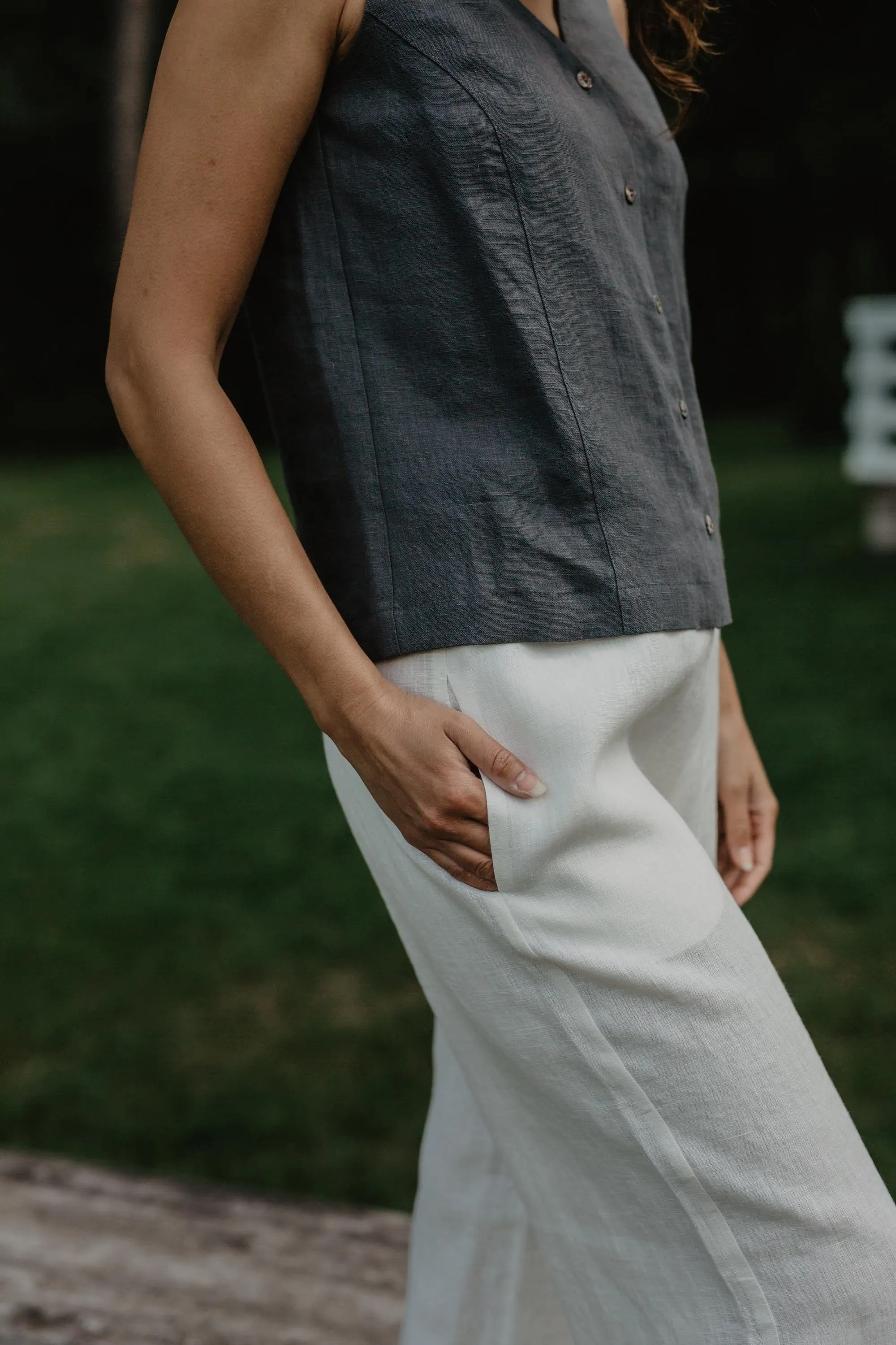 Oulu Super Long Linen Trousers | Multiple Colours