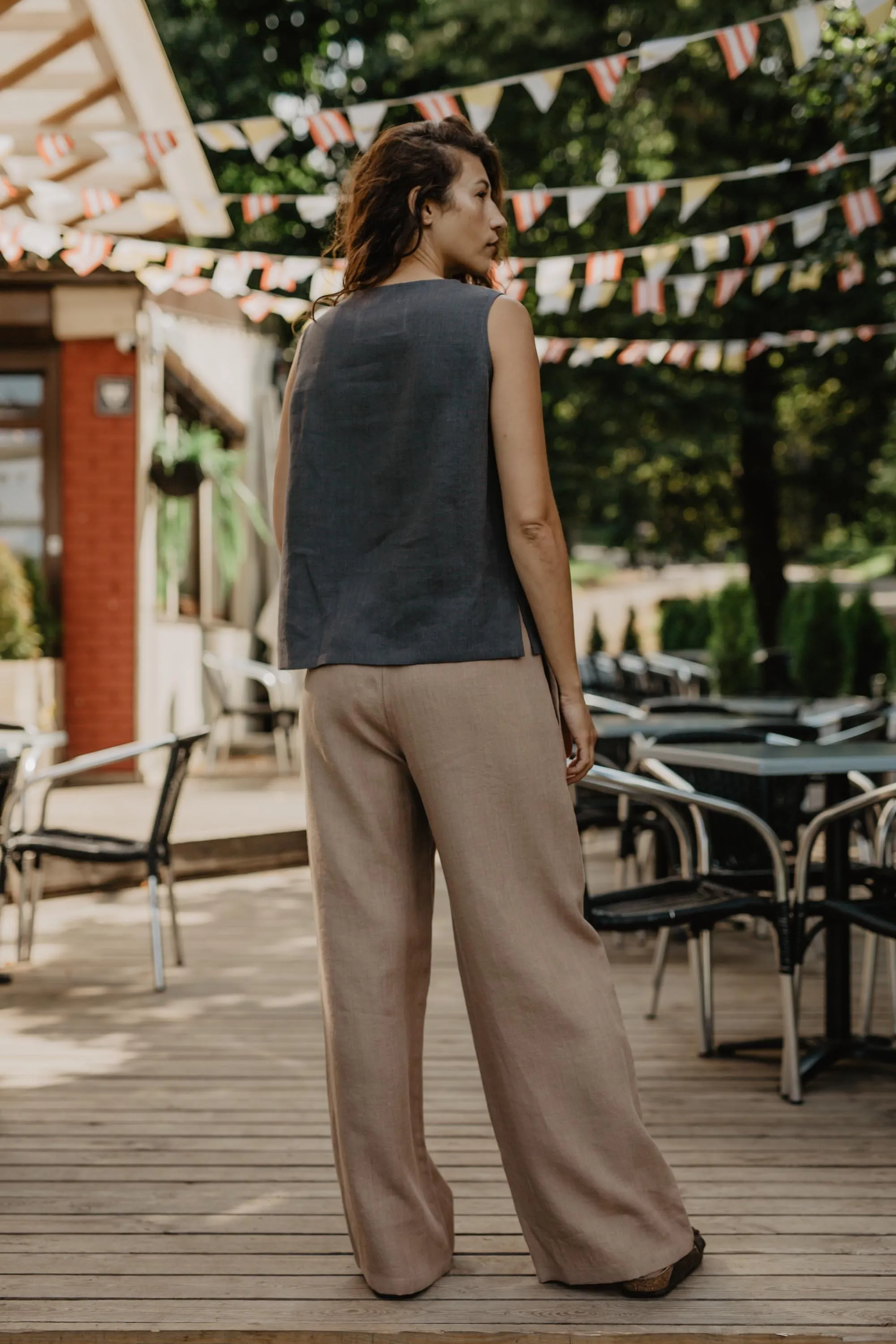 Oulu Super Long Linen Trousers | Multiple Colours