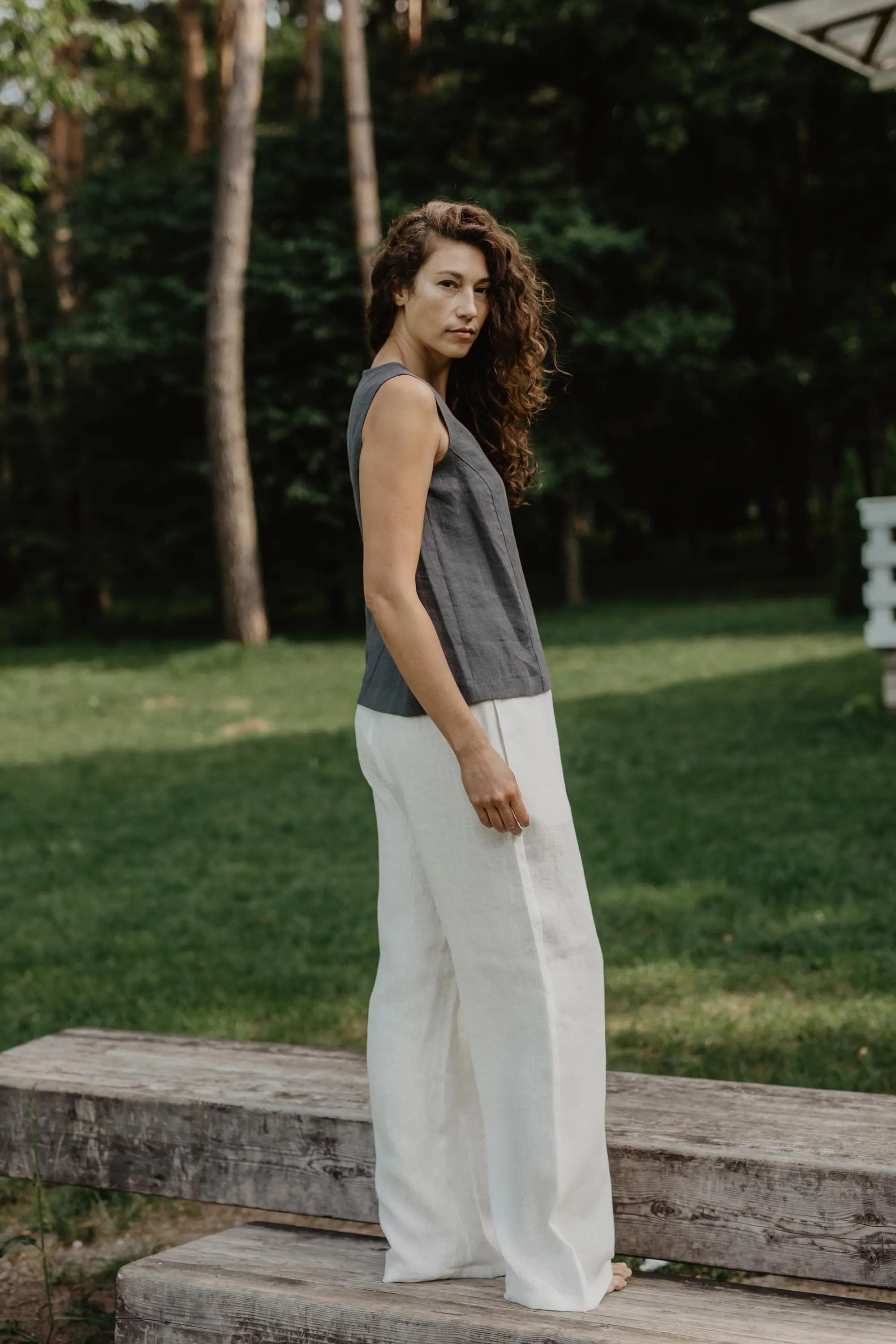 Oulu Super Long Linen Trousers | Multiple Colours
