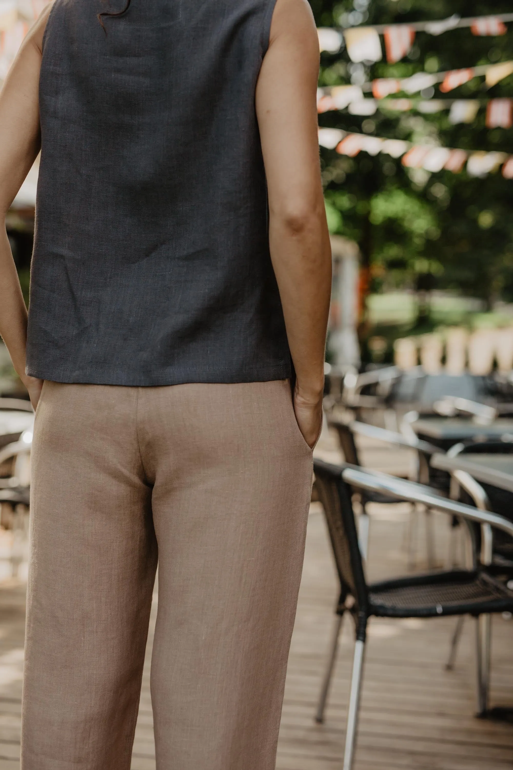 Oulu Super Long Linen Trousers | Multiple Colours