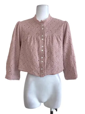 Pale Pink Longsleeve Crop Top