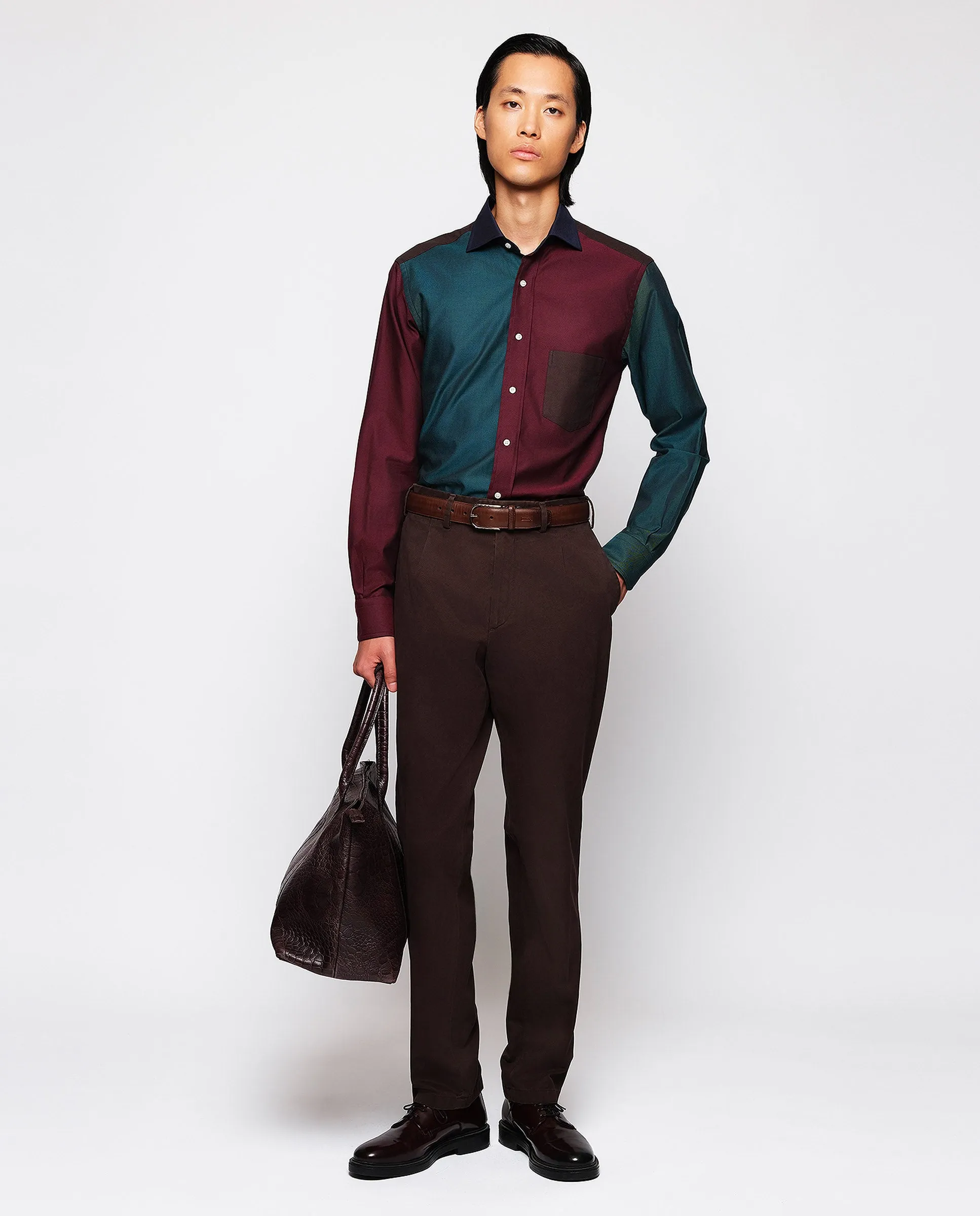 Pantalón chino marrón de algodón