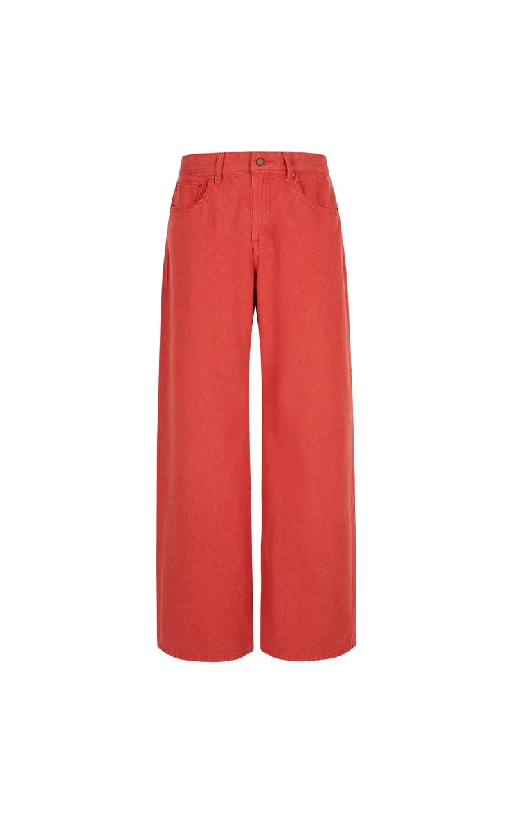 Pants / JNBY Flattering Wide-Leg Cotton Jeans