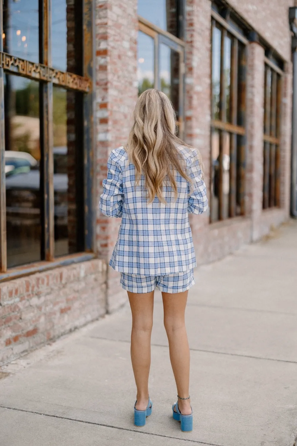 Parker Plaid Linen Blazer
