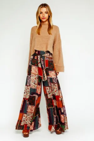 PENNY LANE MIX PRINT WIDE LEG PANT