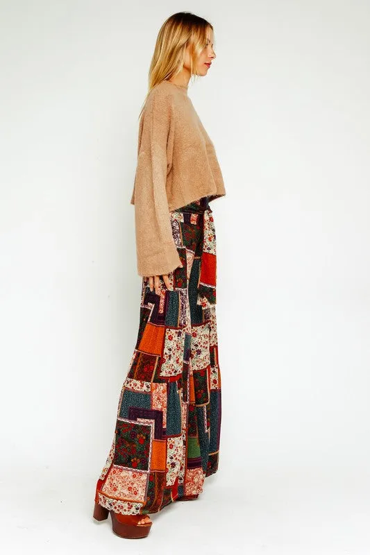 PENNY LANE MIX PRINT WIDE LEG PANT