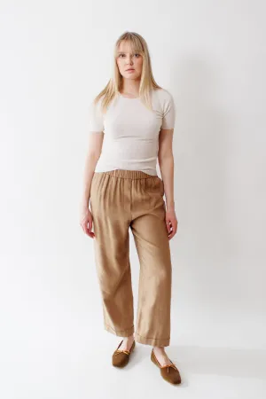 Peserico Shiny Linen Viscose Gabardine Palazzo Pant