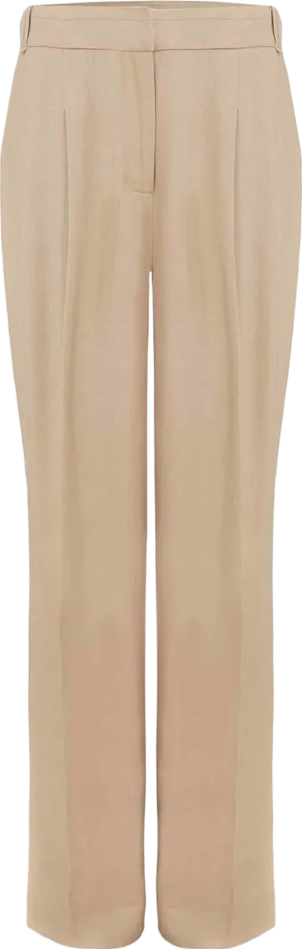 Phase Eight Beige Linen Blend Addison Pleat Front Trouser BNWT UK 8