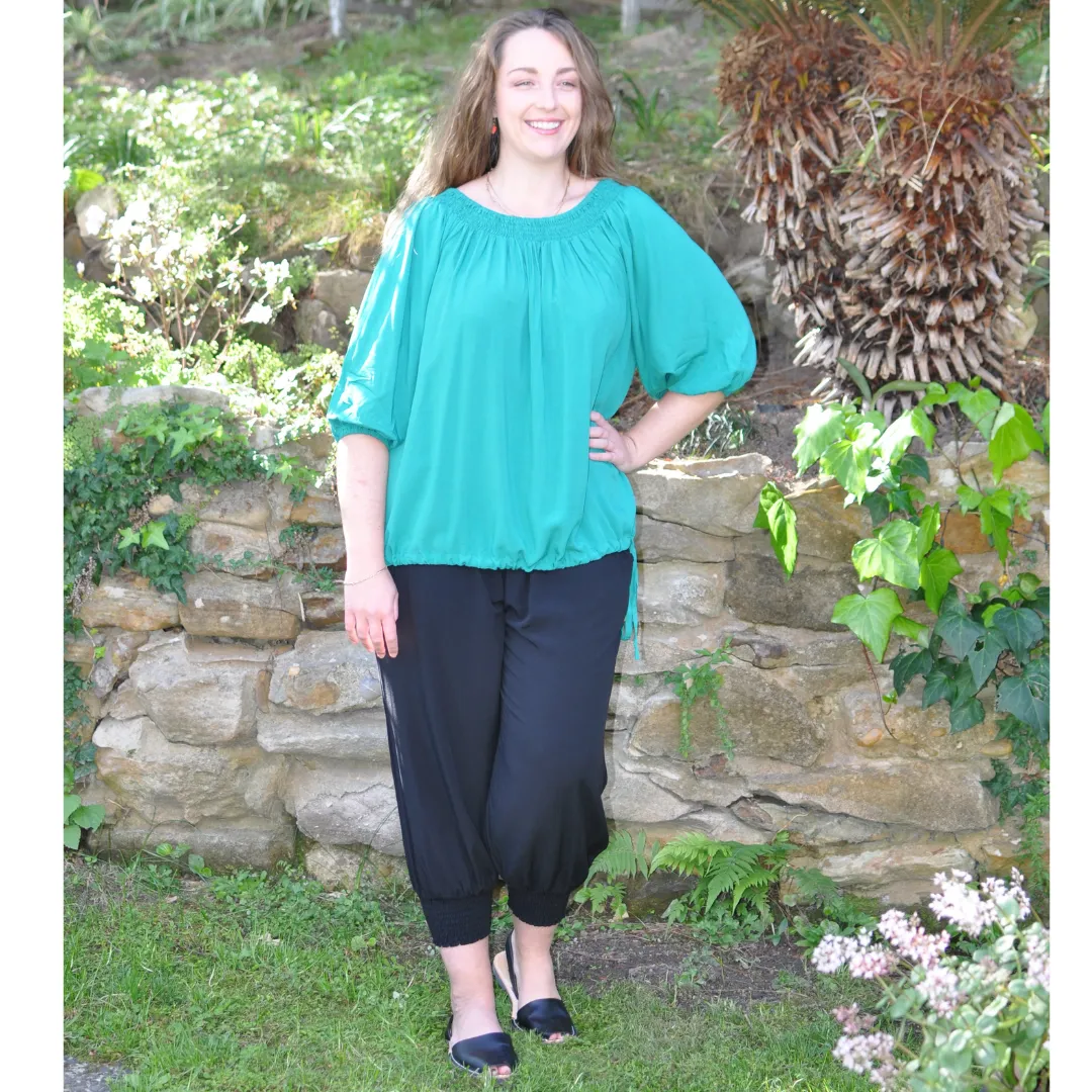 Phoebe Drawstring Top Aruba