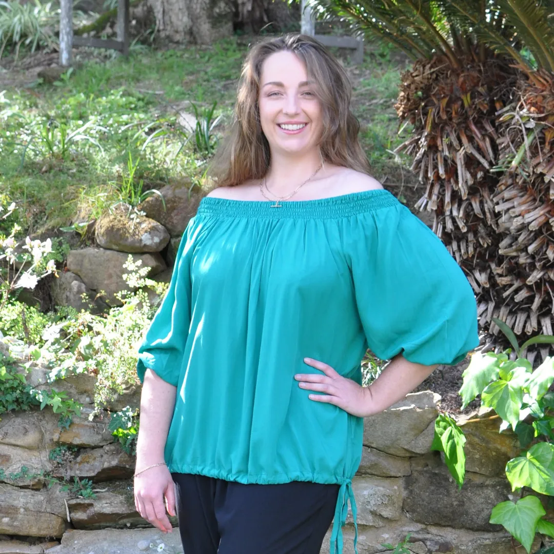 Phoebe Drawstring Top Aruba