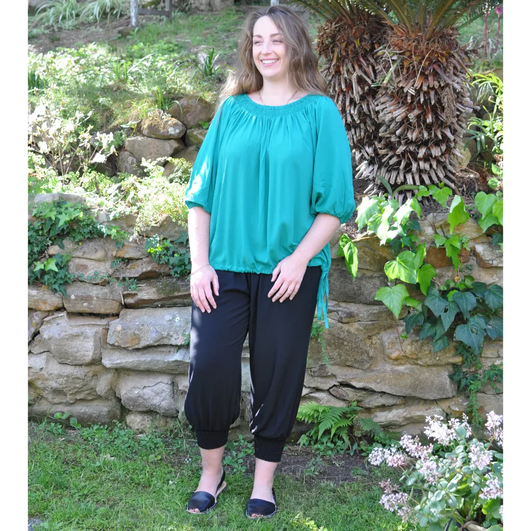 Phoebe Drawstring Top Aruba