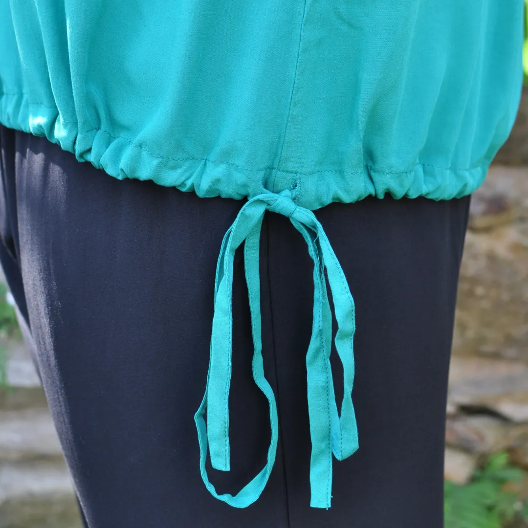 Phoebe Drawstring Top Aruba