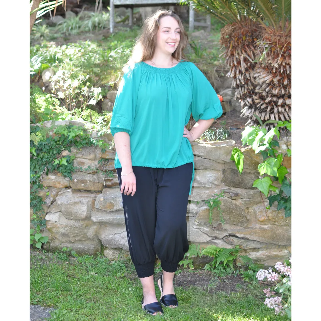 Phoebe Drawstring Top Aruba