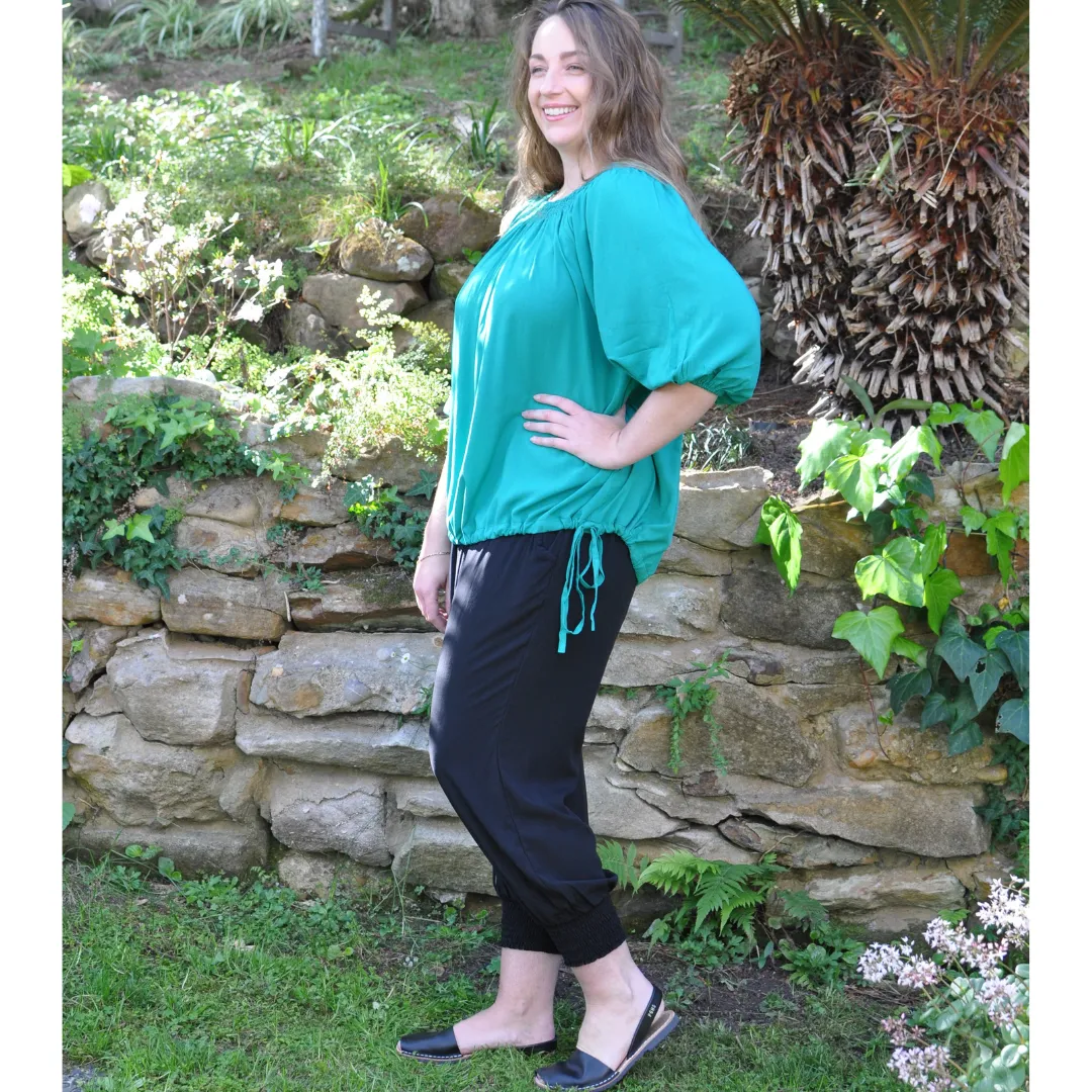 Phoebe Drawstring Top Aruba