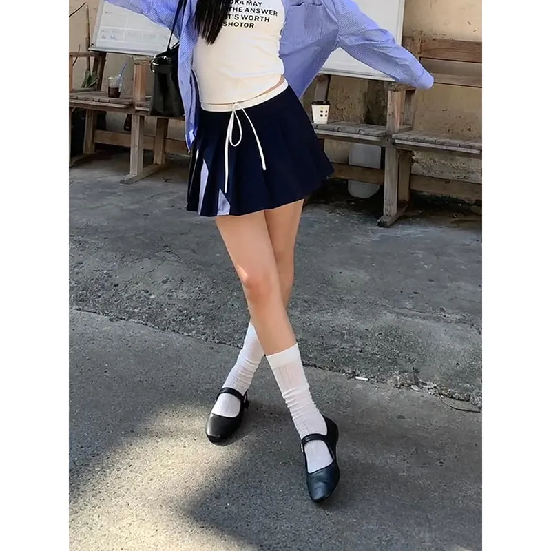pleated hip skirt