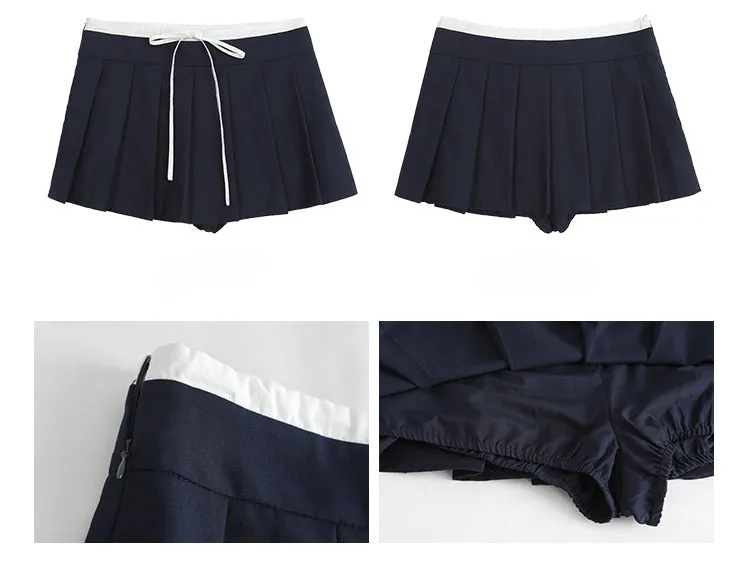 pleated hip skirt