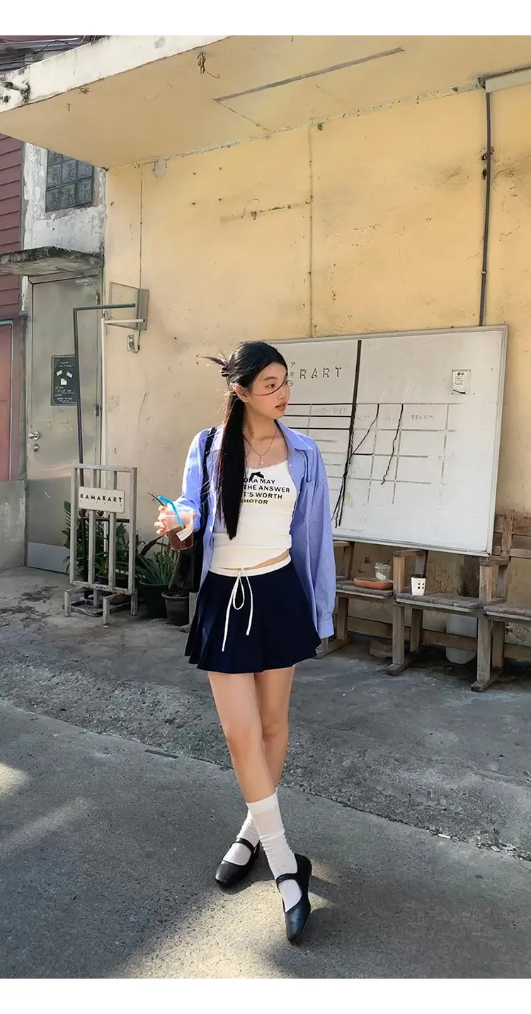 pleated hip skirt
