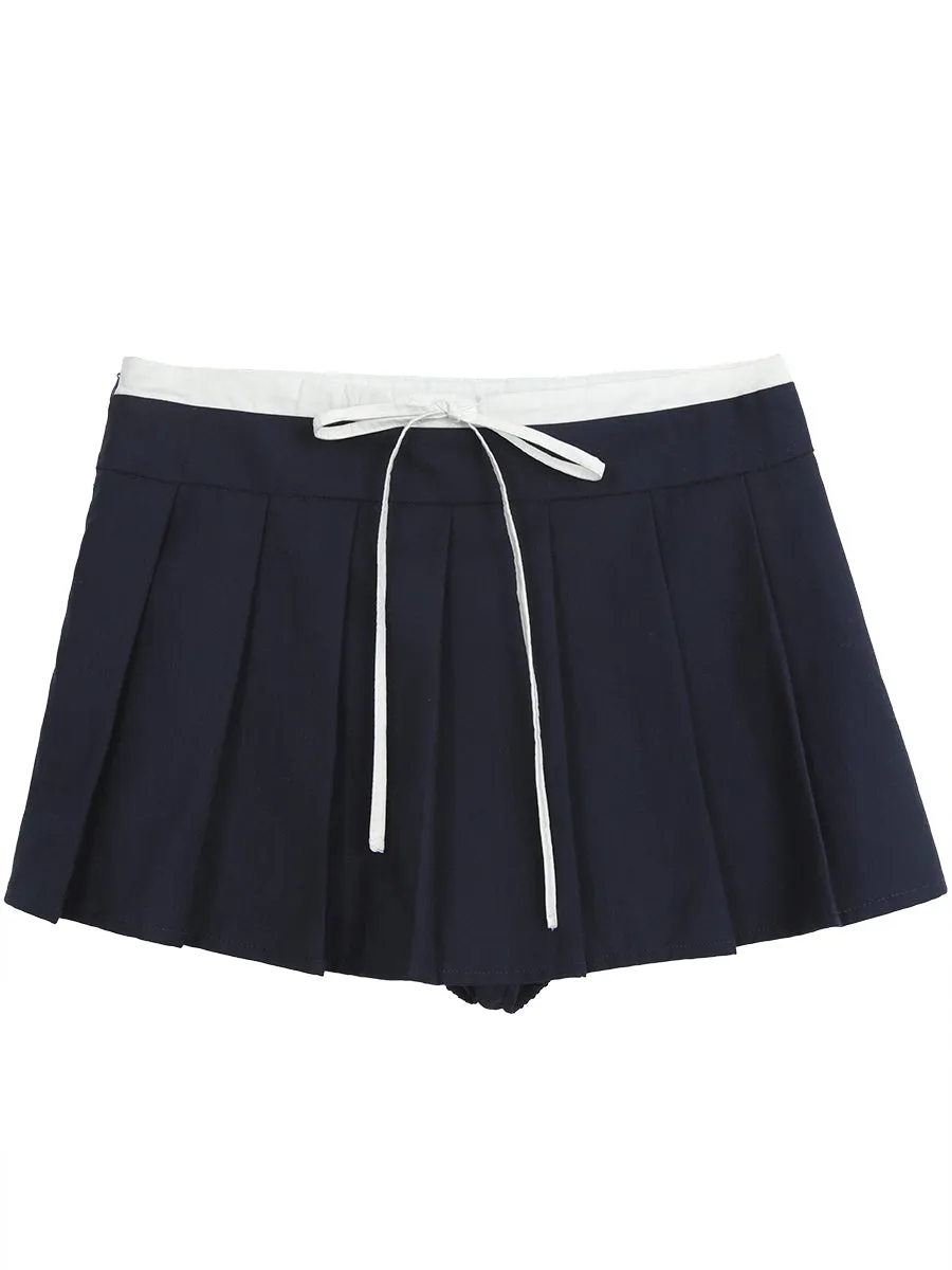 pleated hip skirt