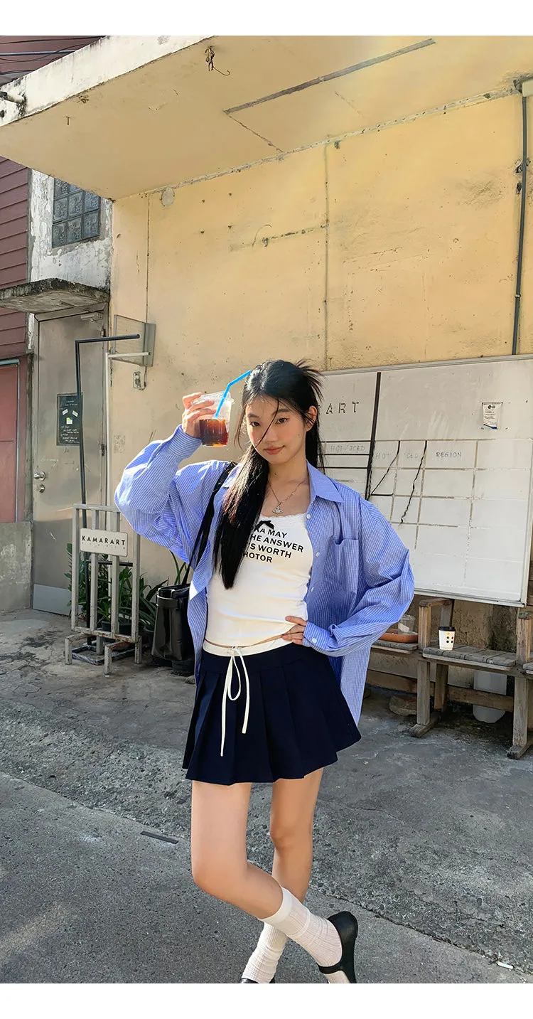 pleated hip skirt