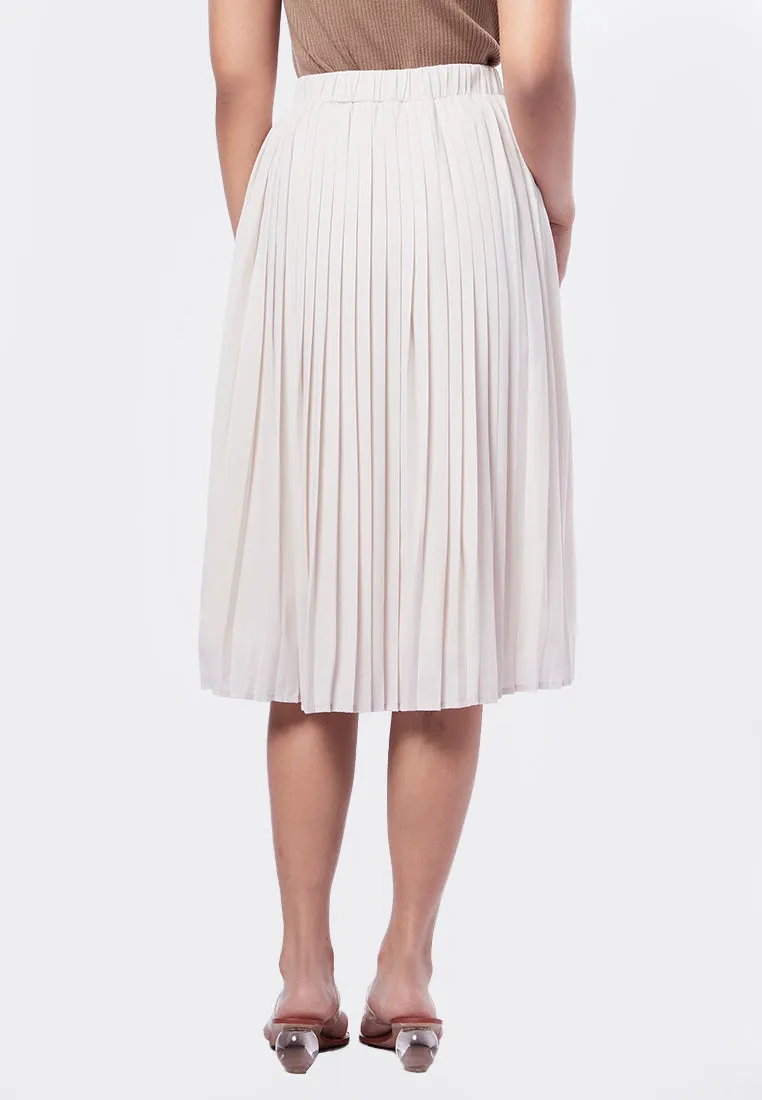 Pleated Midi Skirt