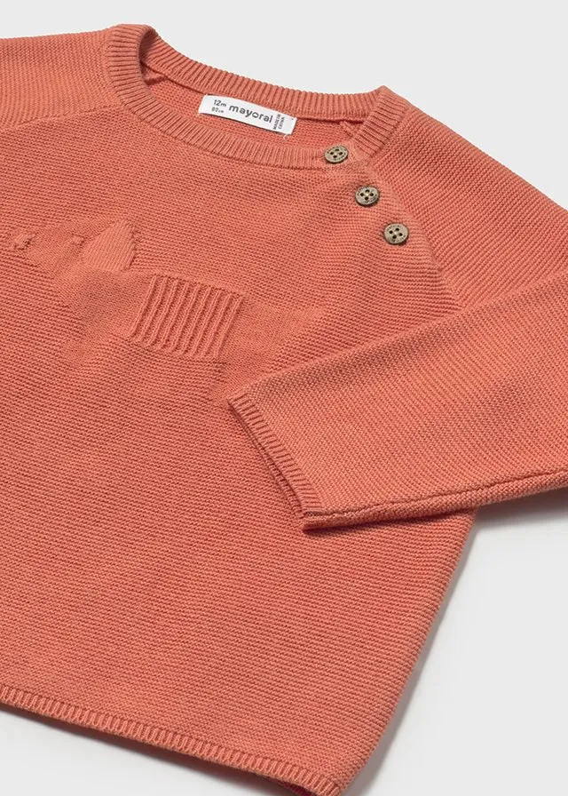 Pre-Order Mayoral 124 White Long Sleeve Shirt, Mayoral 1576 Charcoal Trousers and Mayoral 1302 Peach Jumper