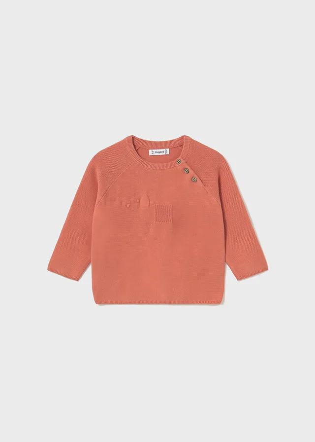 Pre-Order Mayoral 124 White Long Sleeve Shirt, Mayoral 1576 Charcoal Trousers and Mayoral 1302 Peach Jumper