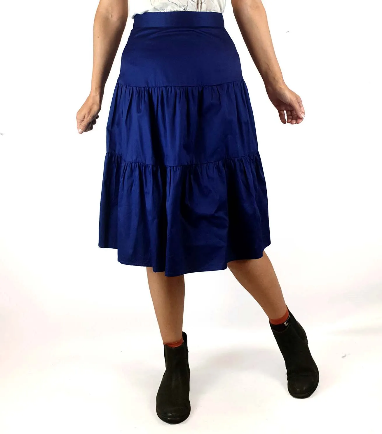 Princess Highway deep blue pleated skirt size 8