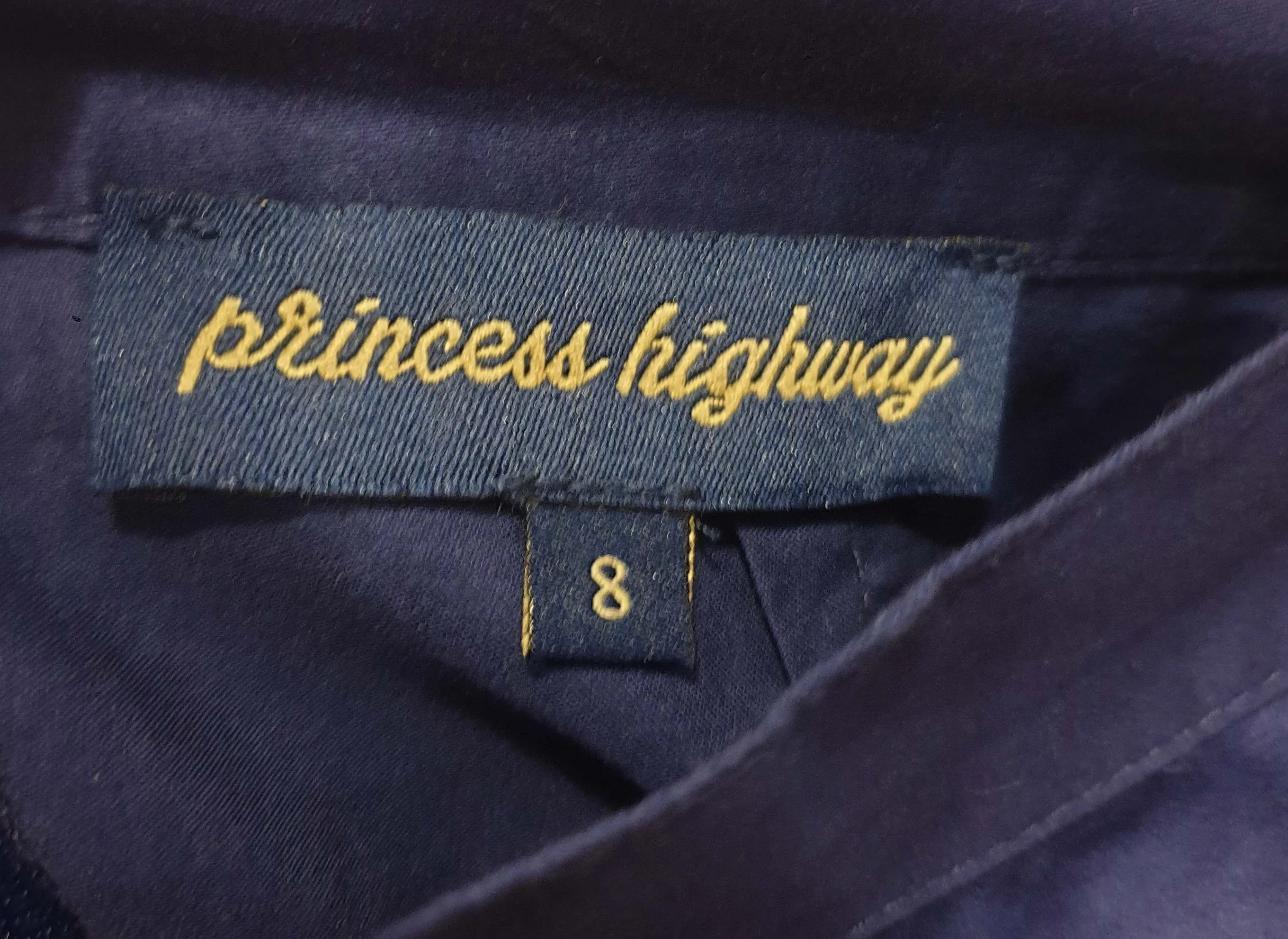 Princess Highway deep blue pleated skirt size 8