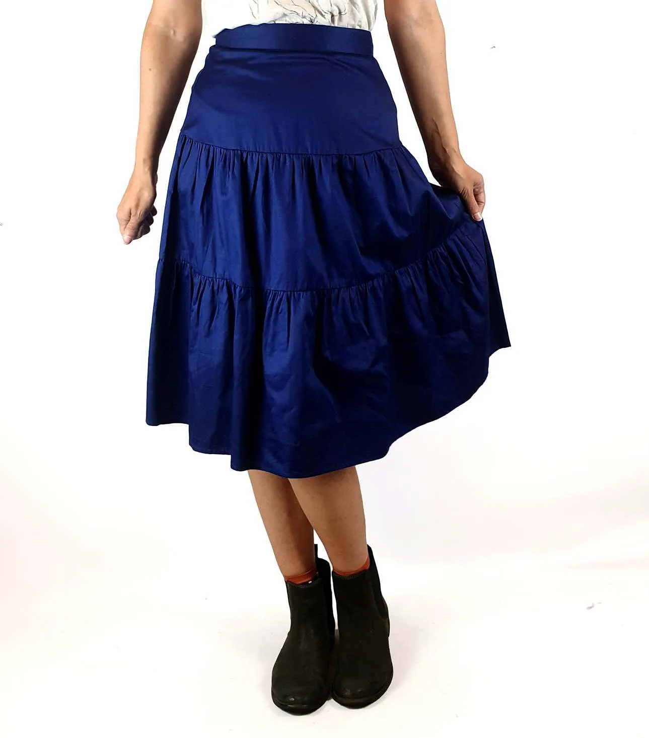 Princess Highway deep blue pleated skirt size 8