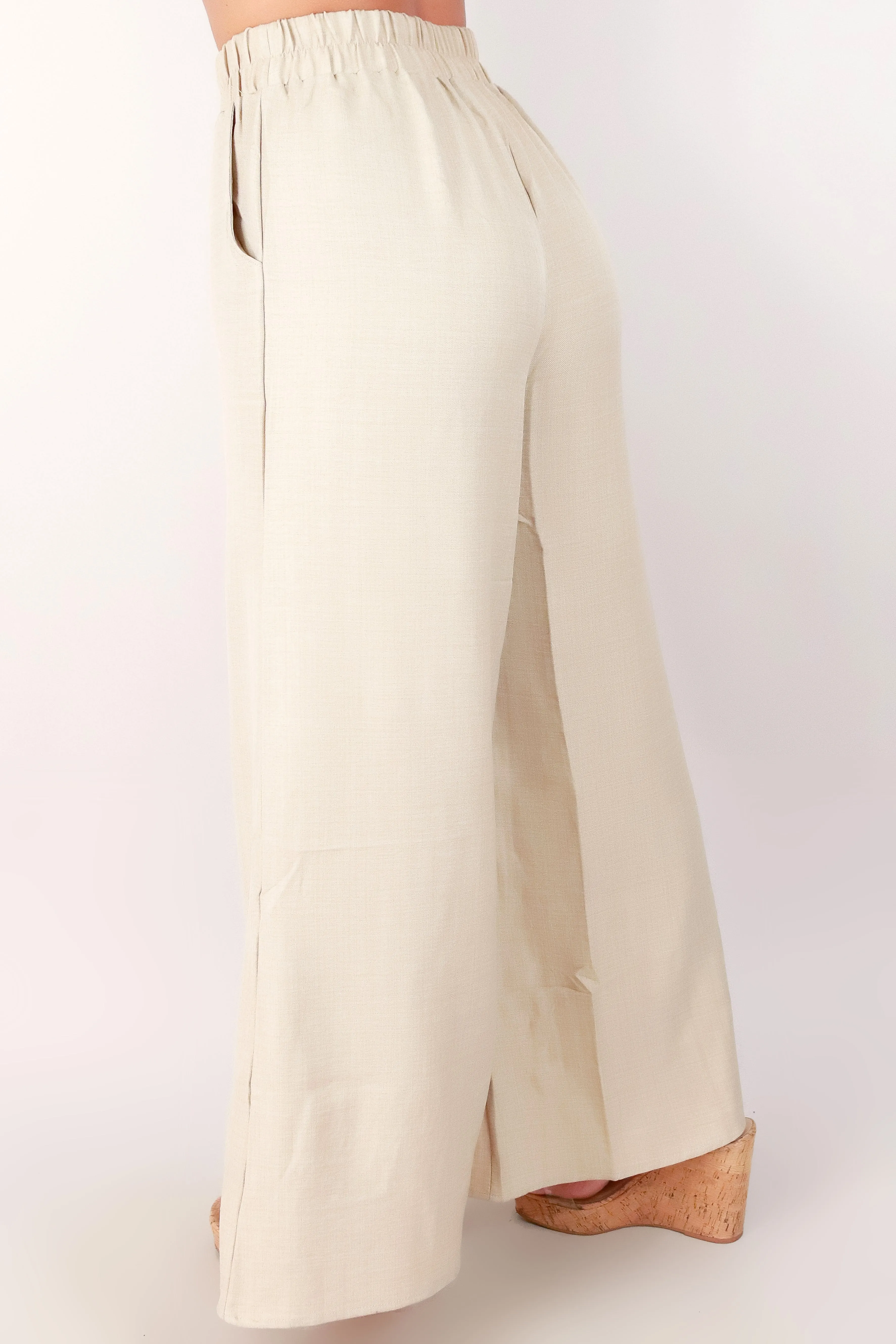 PULL ON WIDE LEG PANTS