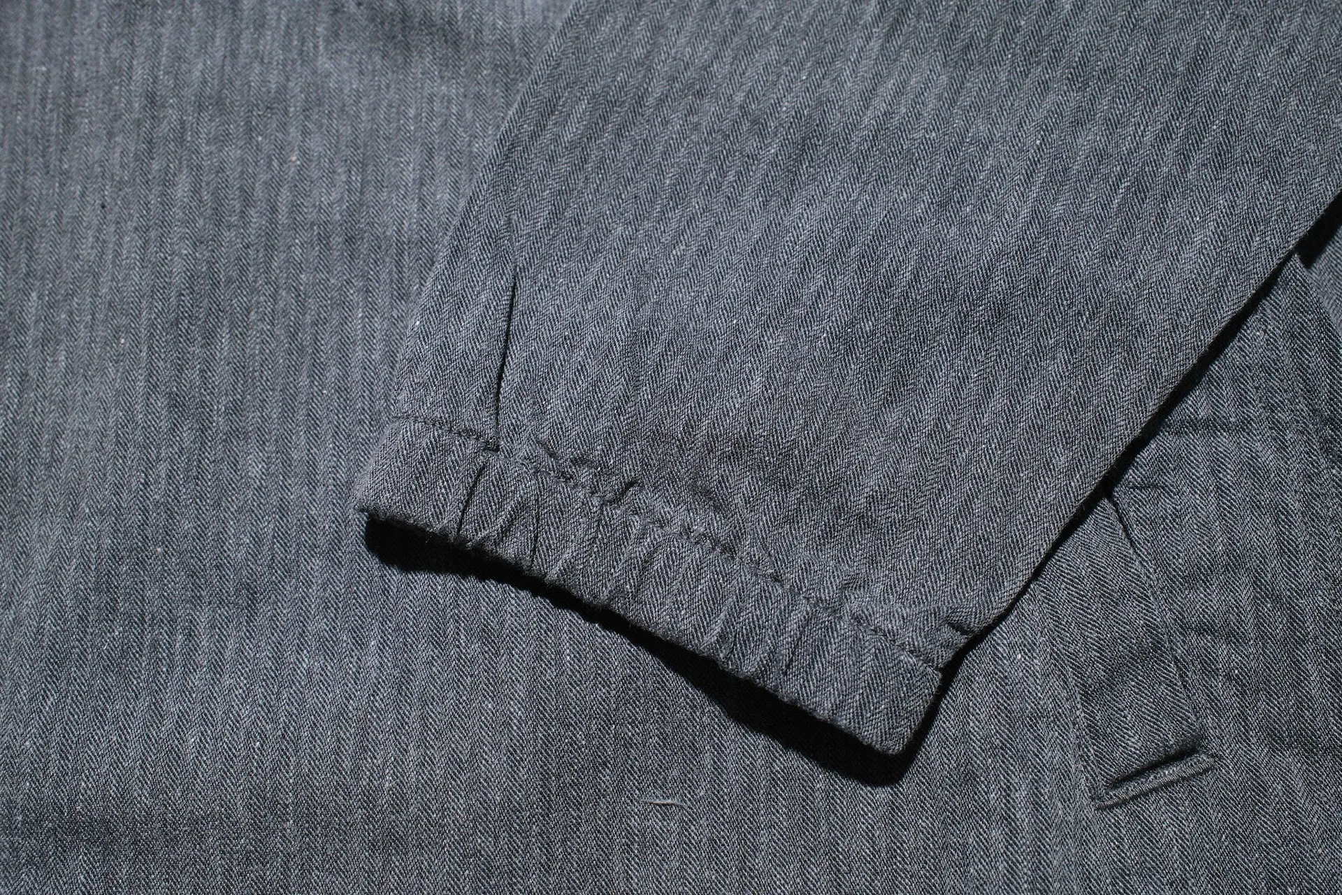 Pure Blue Japan "All-Seasons" HBT Hooded Pullover (Heather Grey X Black)