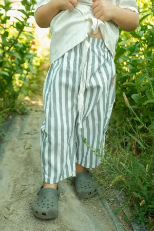 RAE KIDS: Linen Trousers in Grey