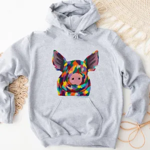 Rainbow Pig Hoodie (S-3XL) Unisex - Multiple Colors!