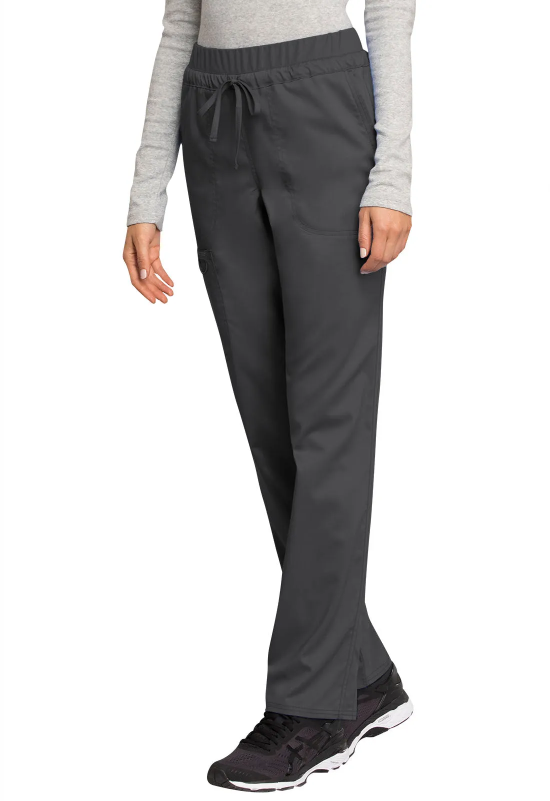 Revolution WW105 Mid Rise Tapered Leg Drawstring Pants Pewter
