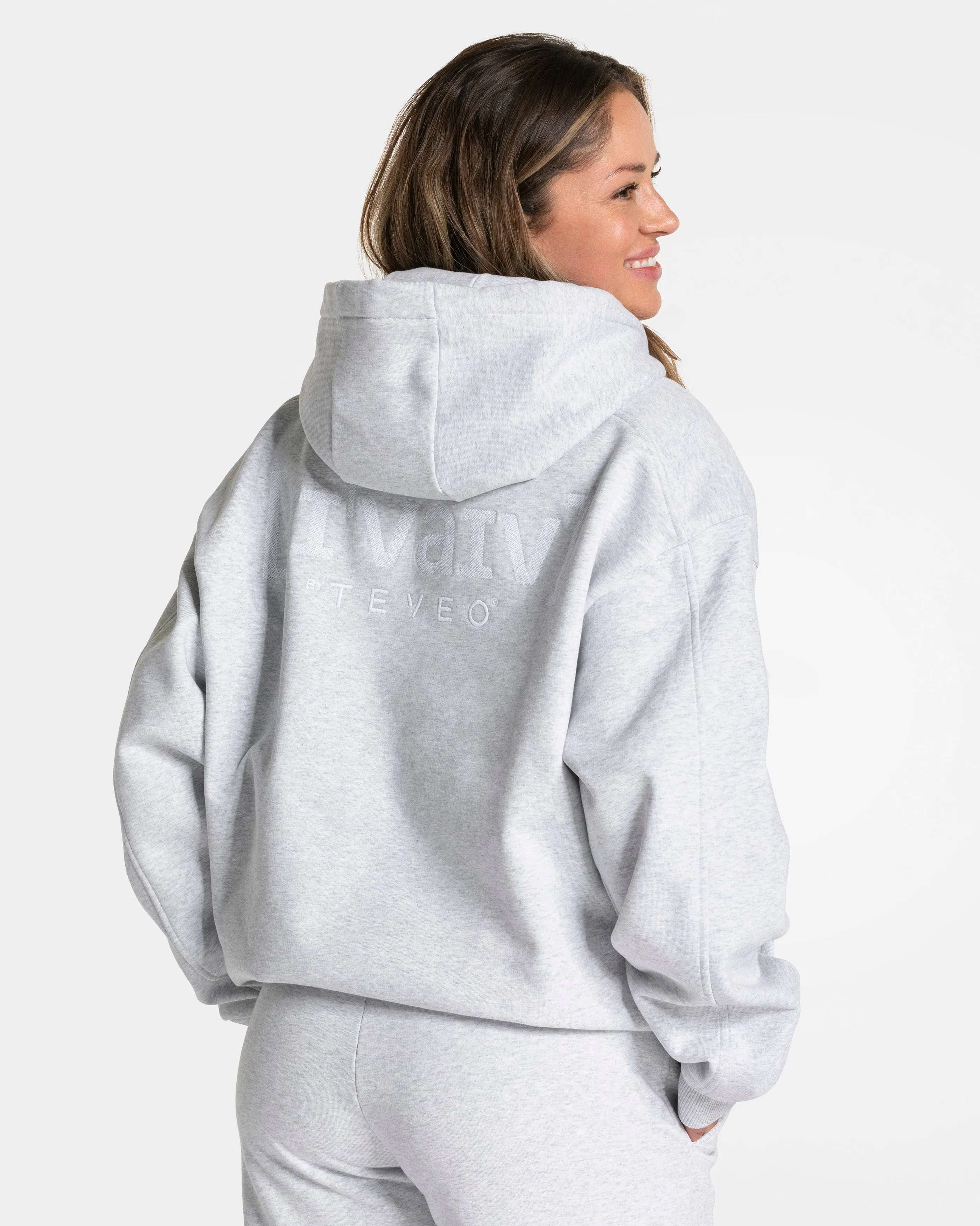 RI’VAIV Oversized Hoodie Women "Hellgrau"