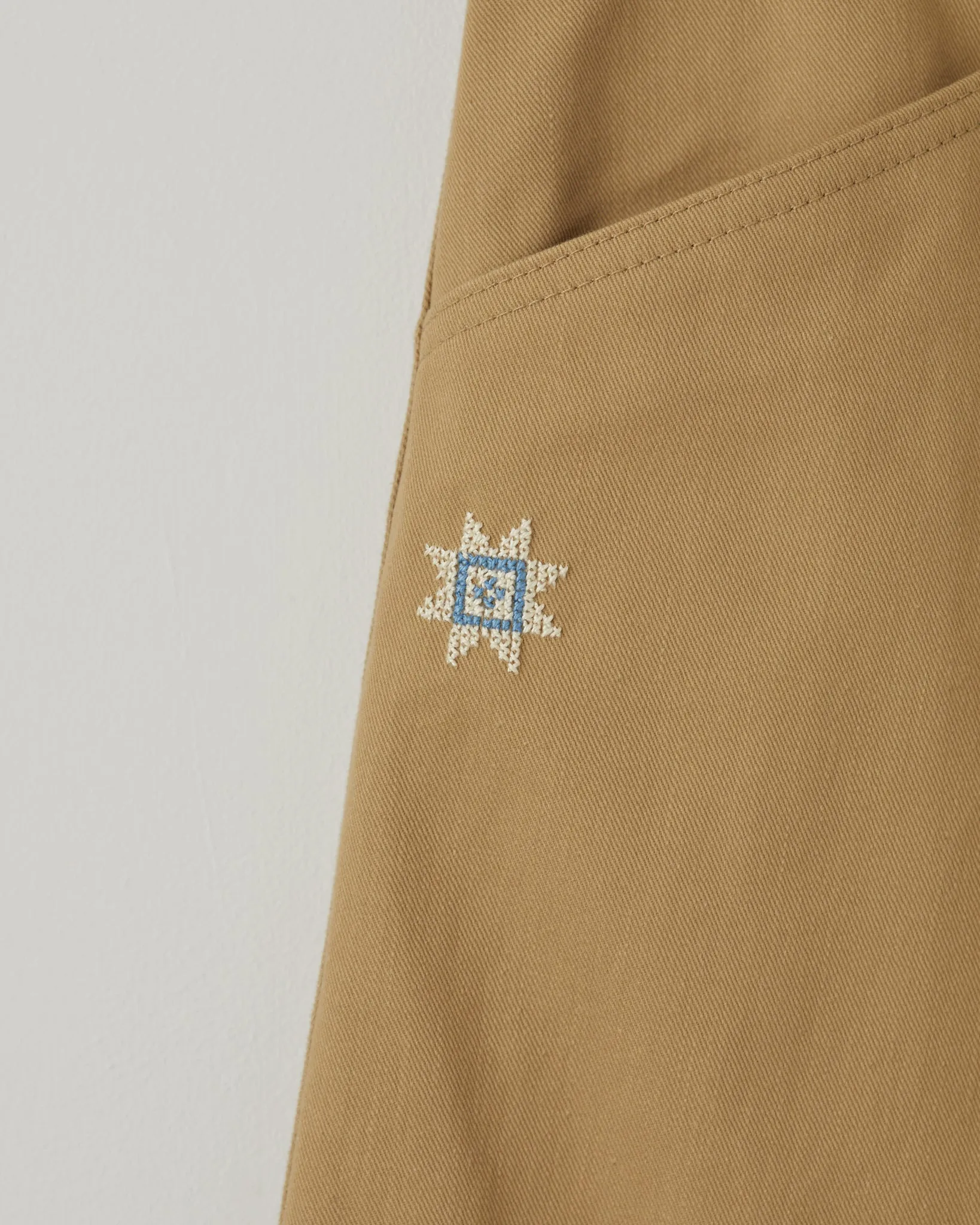 Sarou Cotton Chino Trousers - Beige