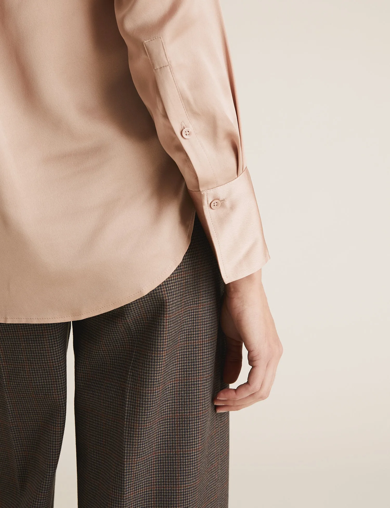 Satin Long Sleeve Shirt