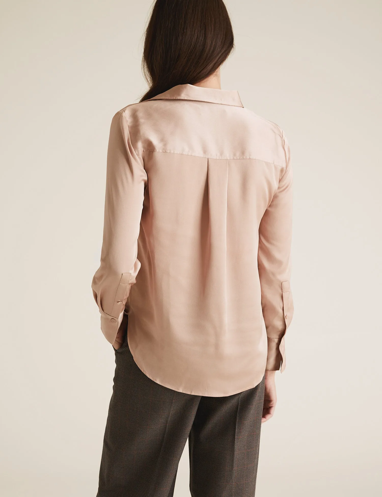 Satin Long Sleeve Shirt