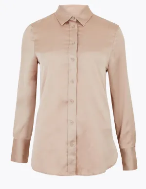 Satin Long Sleeve Shirt