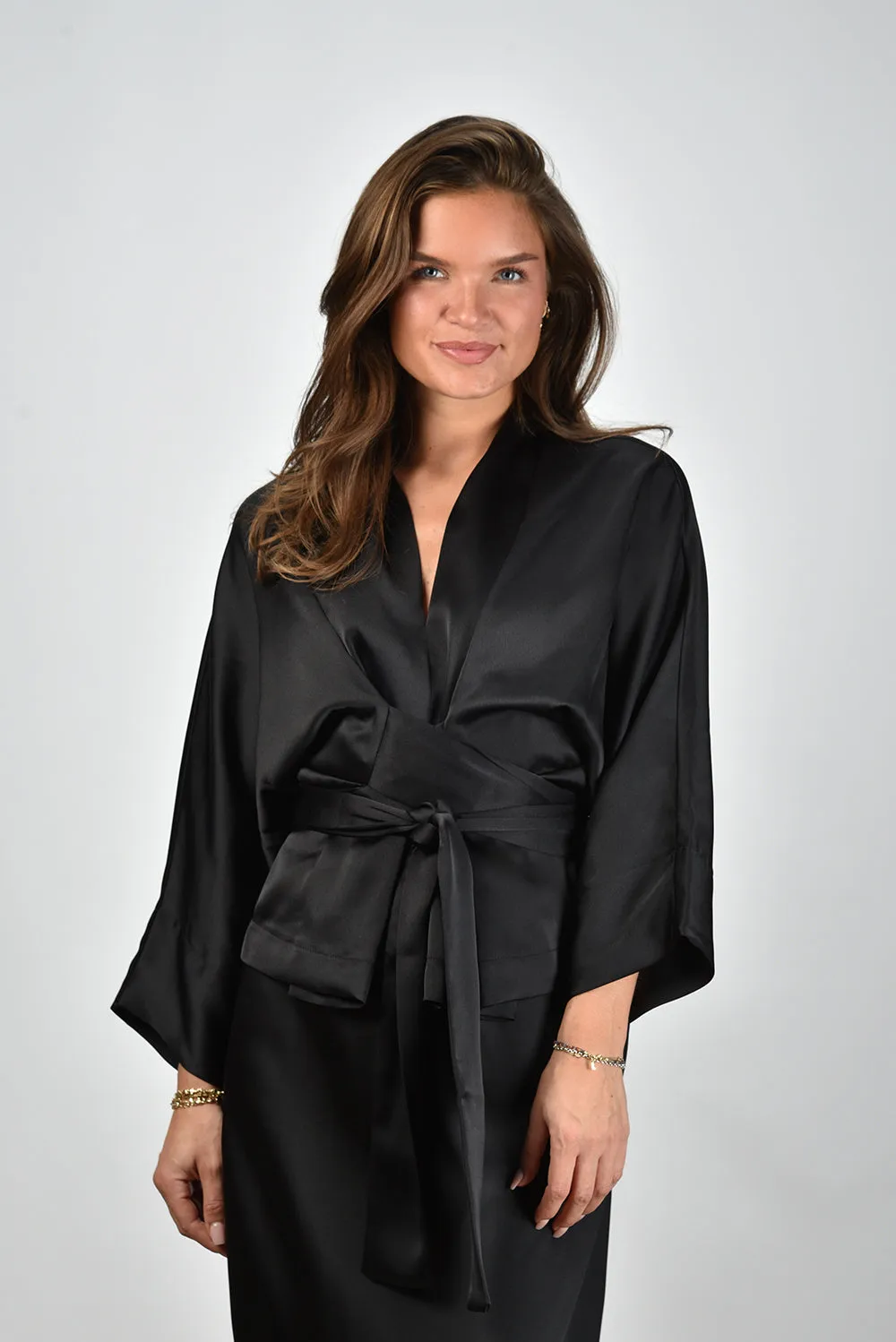 Sea Me Happy top Alaya Satin black