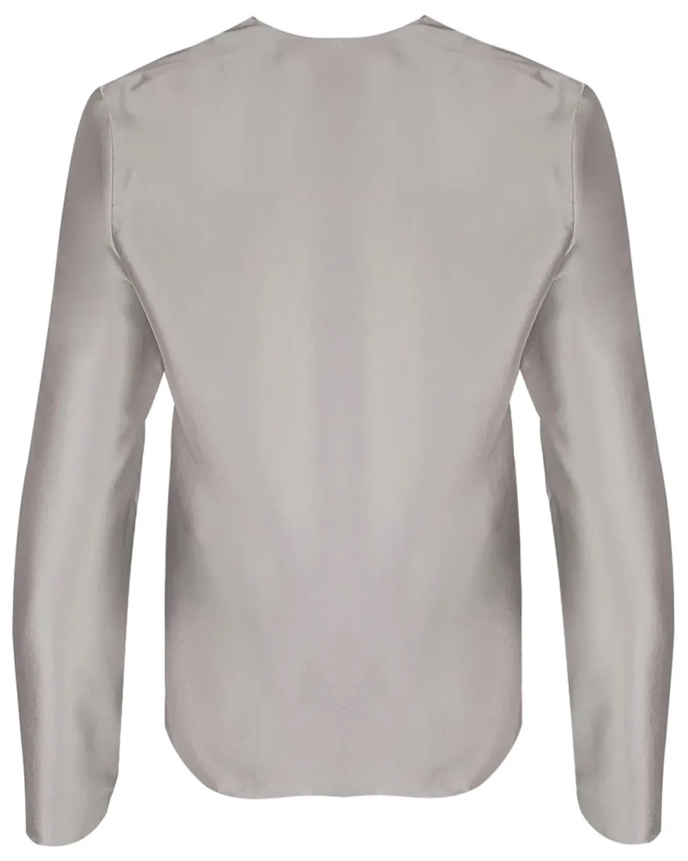 Silver Heavy Satin House Blouse