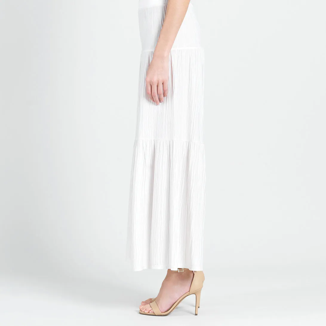 Soft Pleat Knit - Tiered Skirt-Pant - Ivory - Limited Sizes!