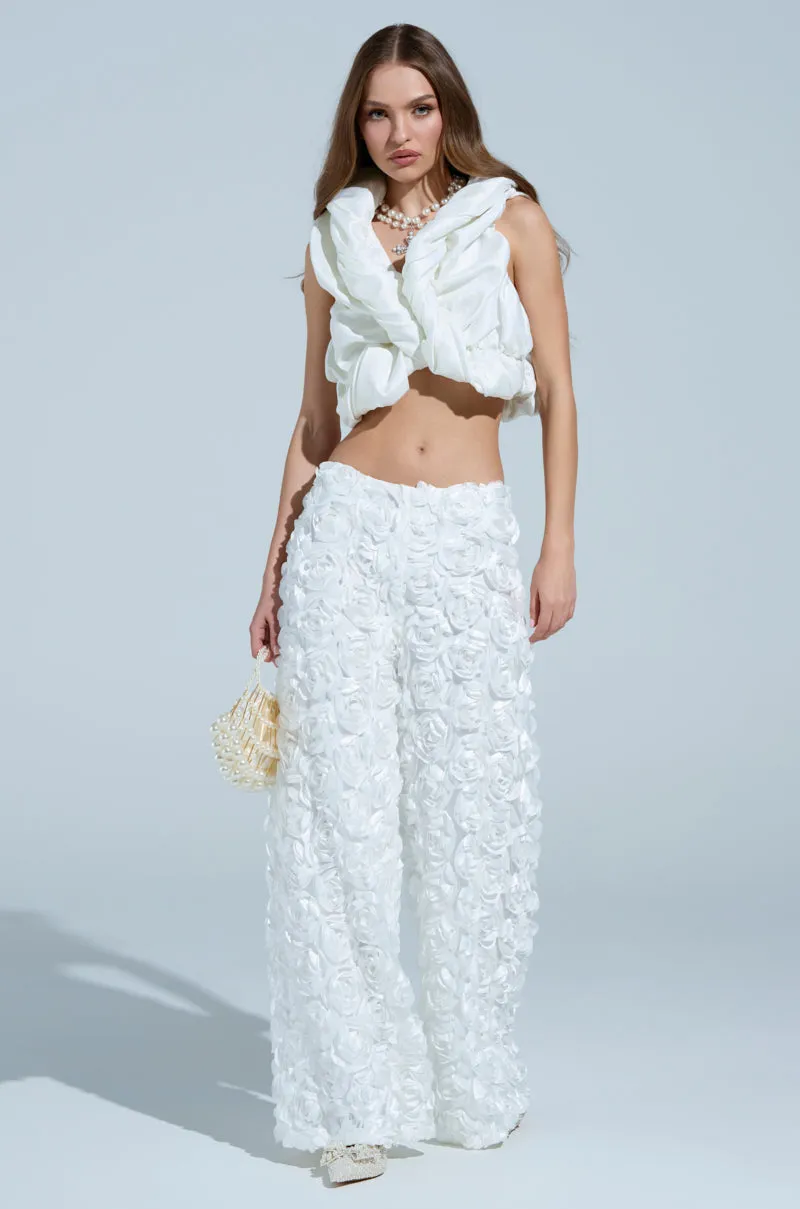 SOMETHING SWEET SATIN BOLERO IN IVORY FLORAL
