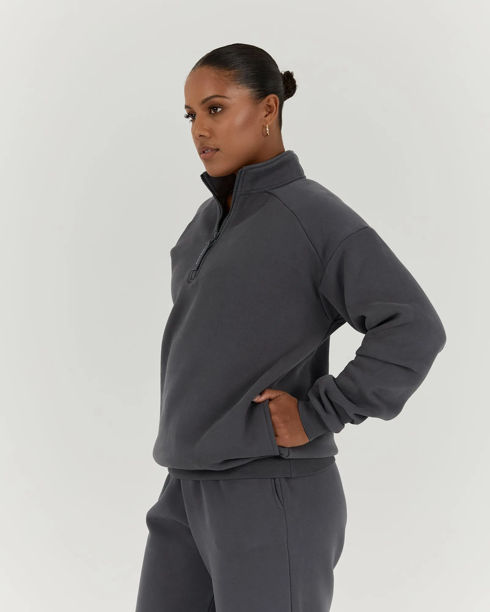 SPORTS 1/4 ZIP JUMPER - MINERAL
