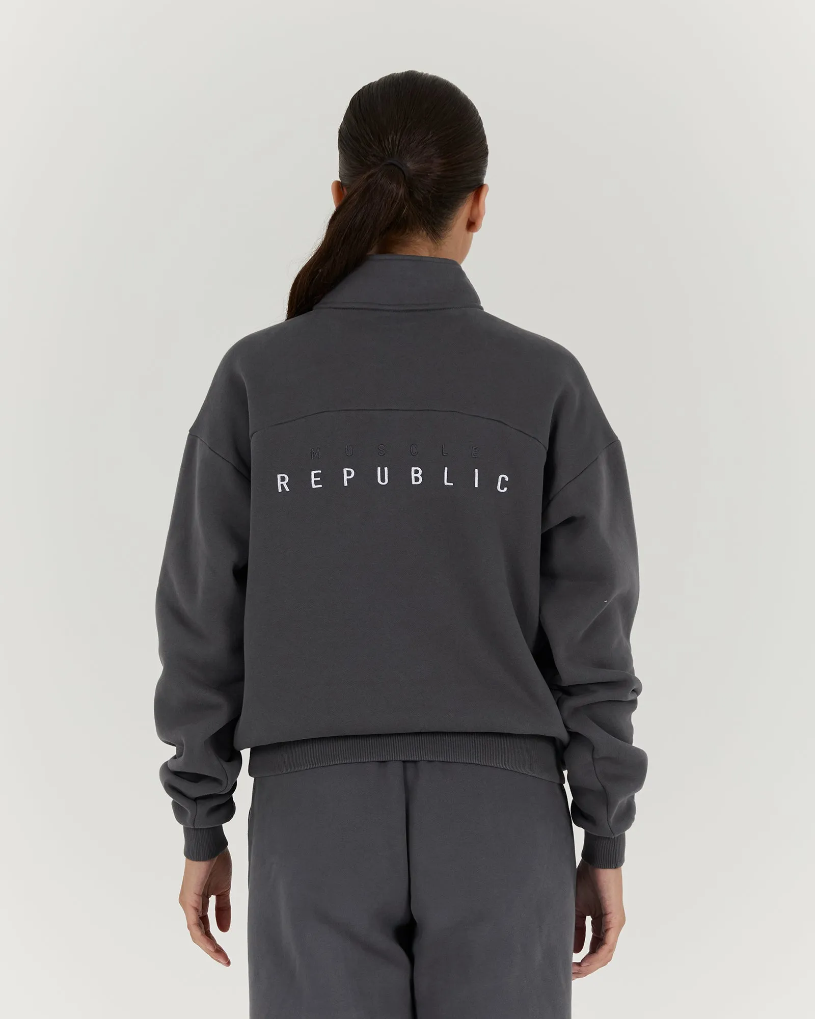 SPORTS 1/4 ZIP JUMPER - MINERAL