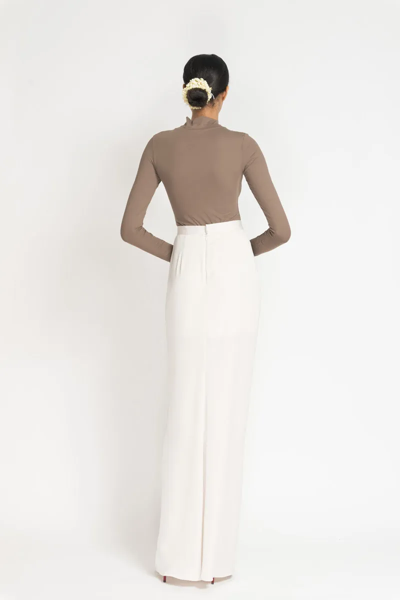 Stone Satin Crepe Sari Skirt
