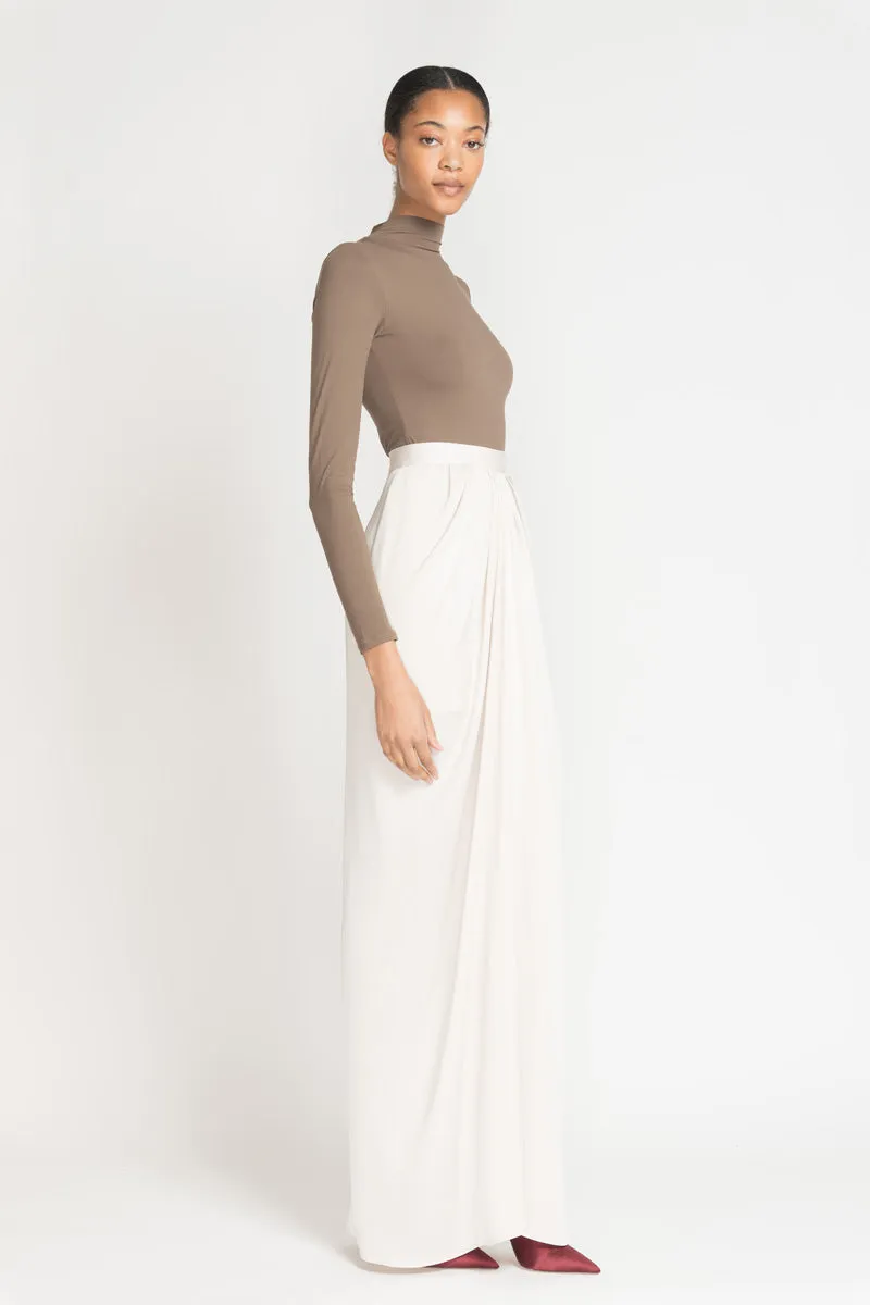 Stone Satin Crepe Sari Skirt