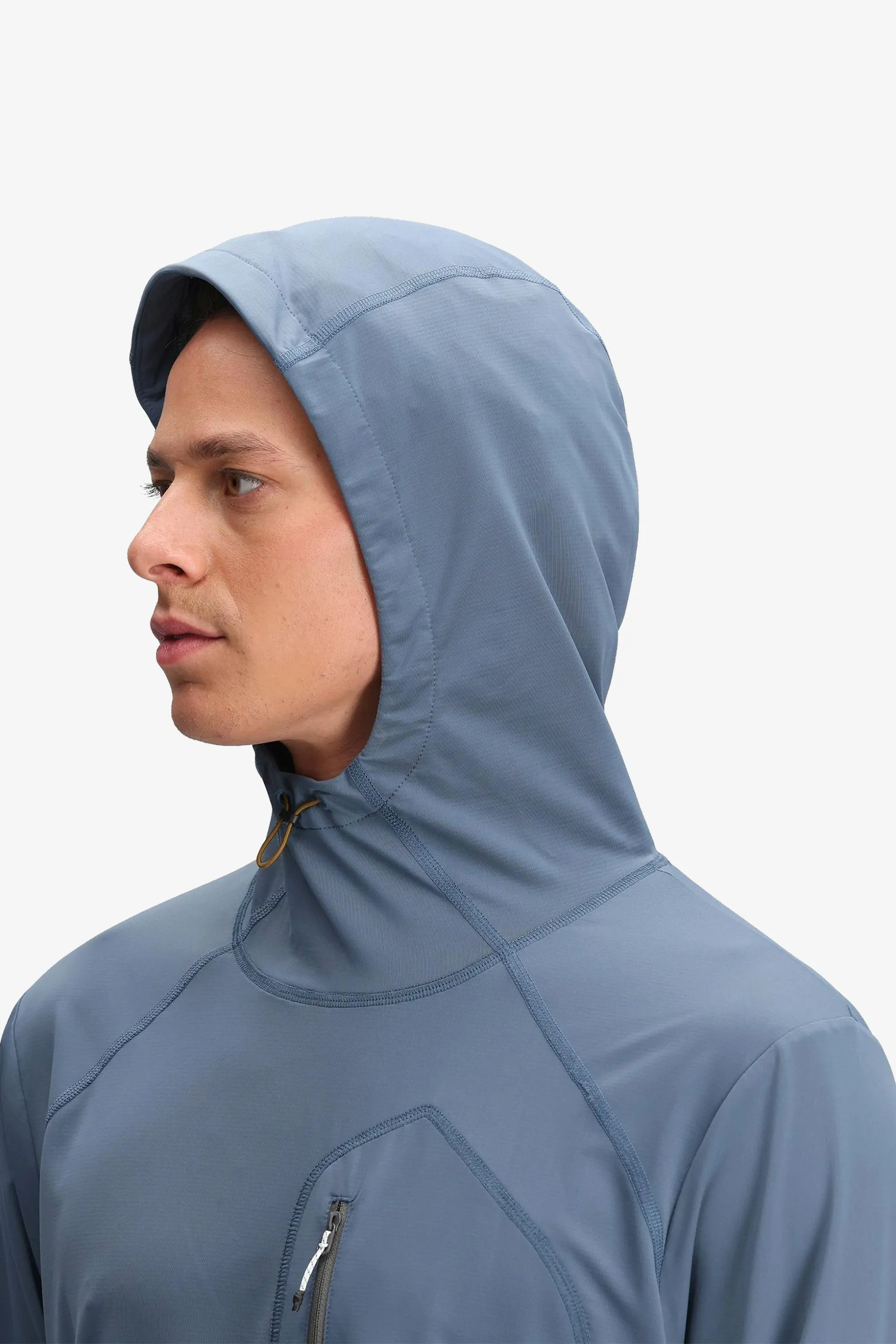 Sun Hoodie Mens Stone Blue